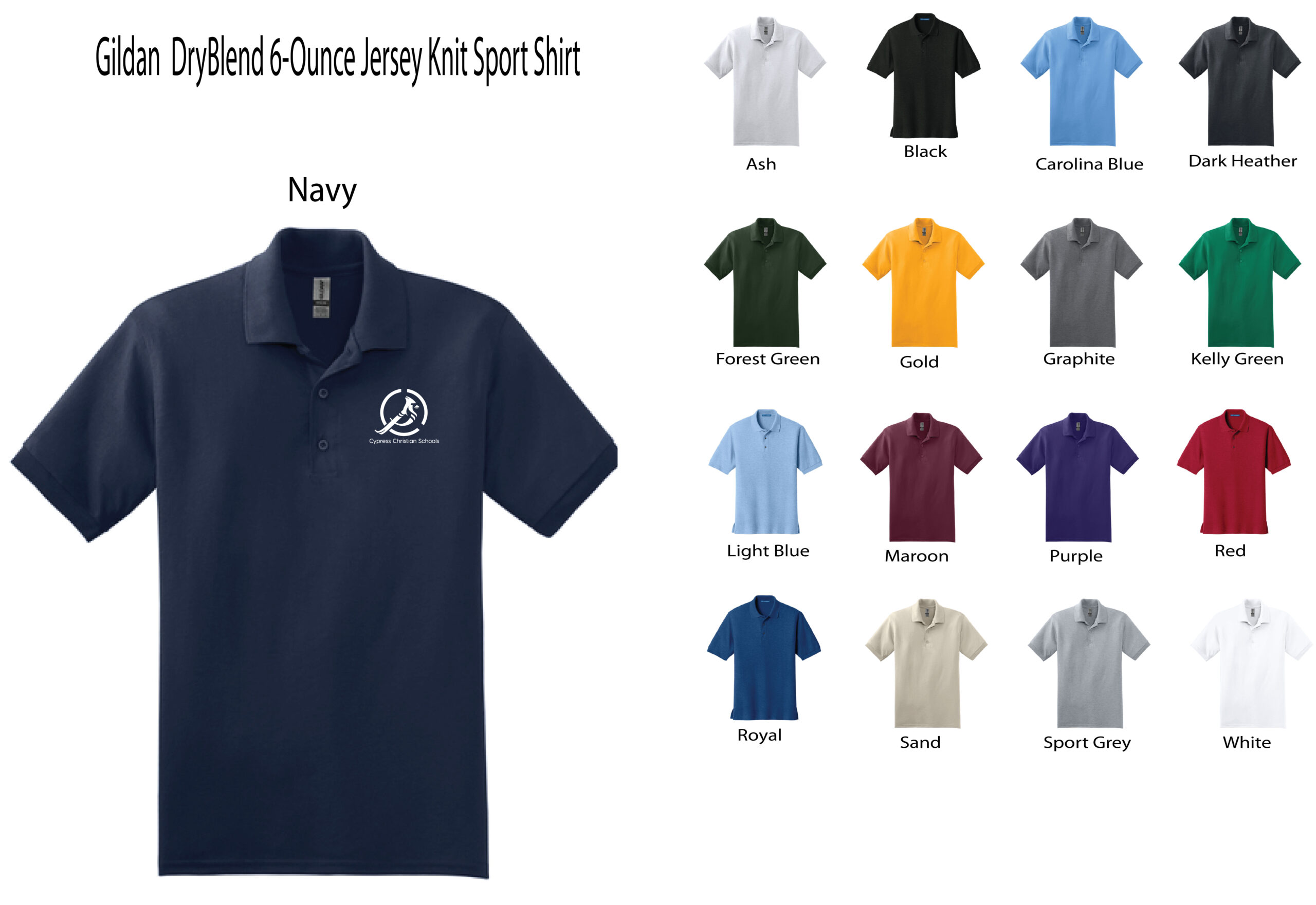 Polo - Gildan Dryblend Knit Sport Shirt